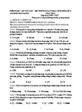 Đề thi khảo sát học sinh giỏi lớp 9 môn Vật lí năm học 2016  2017